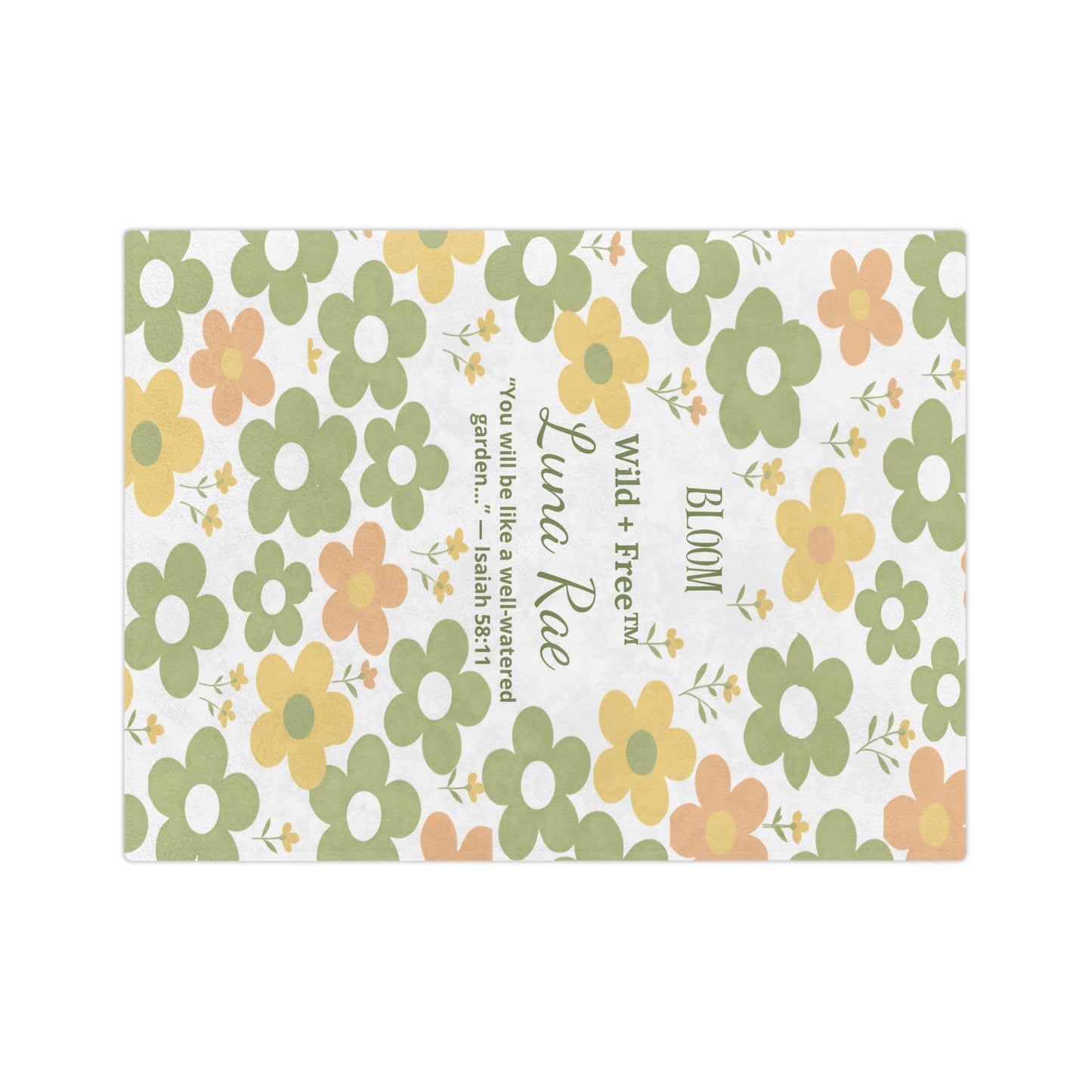 Bloom Wild + Free™ Personalized Floral Baby Blanket