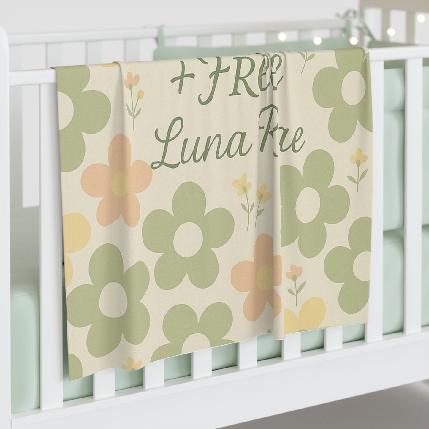 Bloom Wild + Free™ – Personalized Baby Girl Swaddle | Christian Nursery Blanket by IrieVita