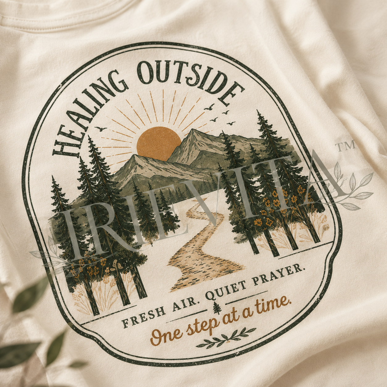 Healing Outside Shirt – Fresh Air Quiet Prayer Tee, Christian Nature Shirt, Comfort Colors Hiking Tee