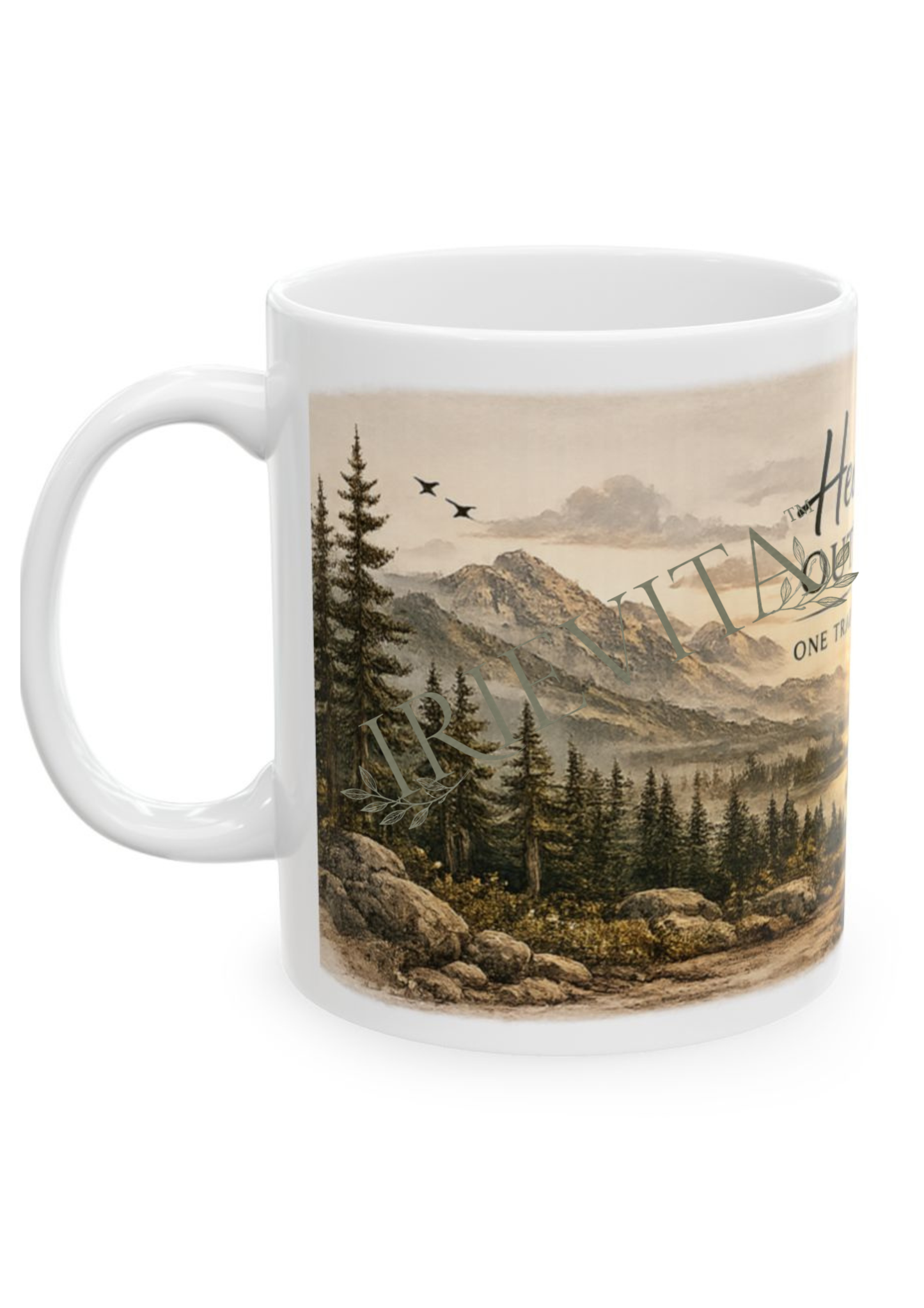 Healing Outside Mug, Hiking Dog Lover Gift, Cozy Nature Coffee Cup, Faith Inspired Tea Mug, Rainy Day Reading Mug, Outdoor Wellness