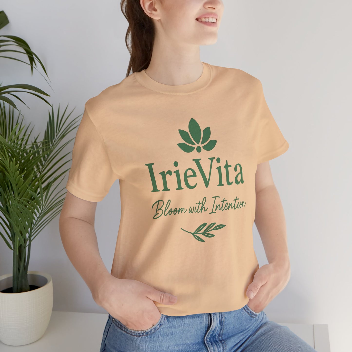 IrieVita Signature Tee – Bloom with Intention | Faith & Wellness Shirt for Mindful Living