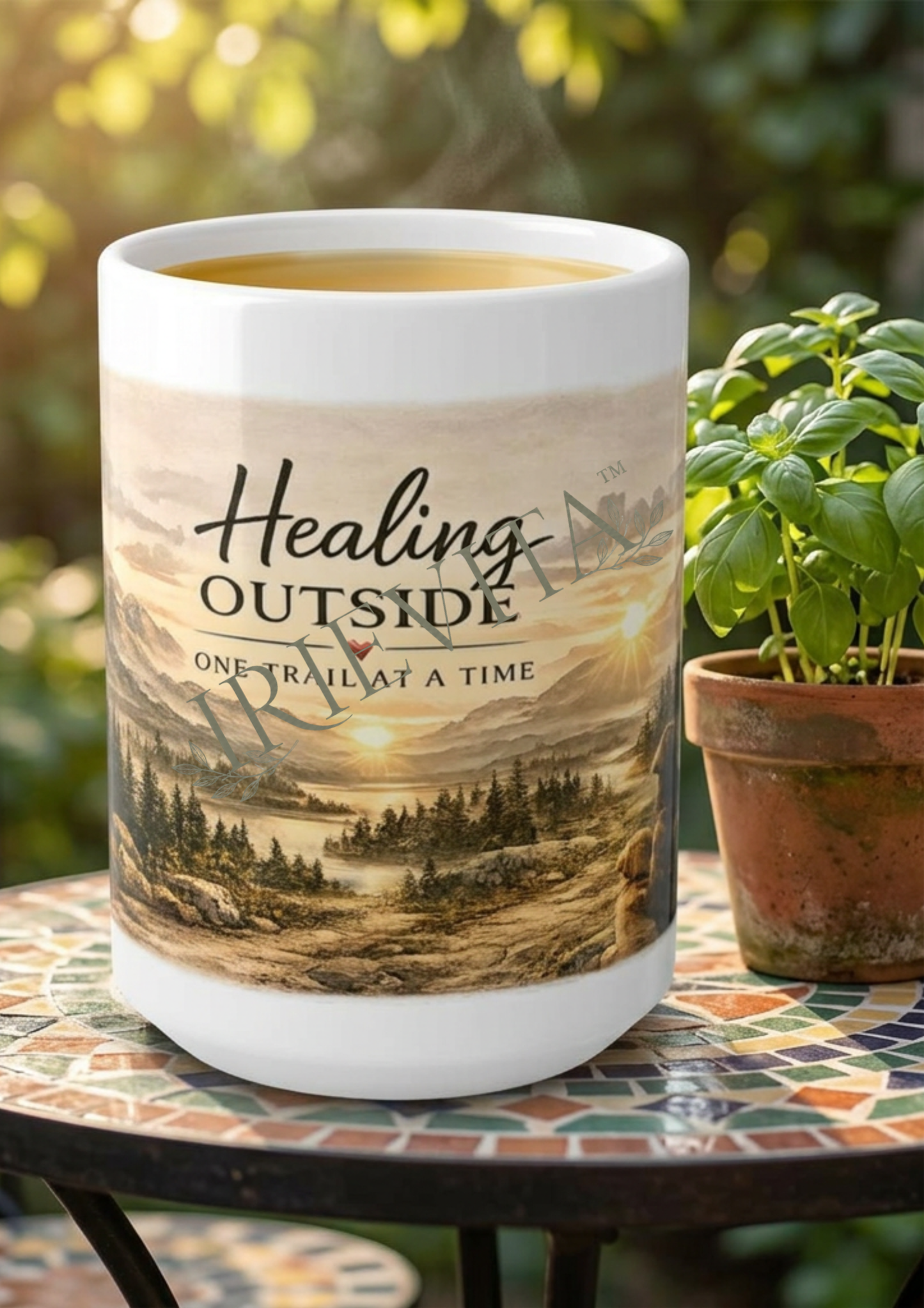 Healing Outside Mug, Hiking Dog Lover Gift, Cozy Nature Coffee Cup, Faith Inspired Tea Mug, Rainy Day Reading Mug, Outdoor Wellness