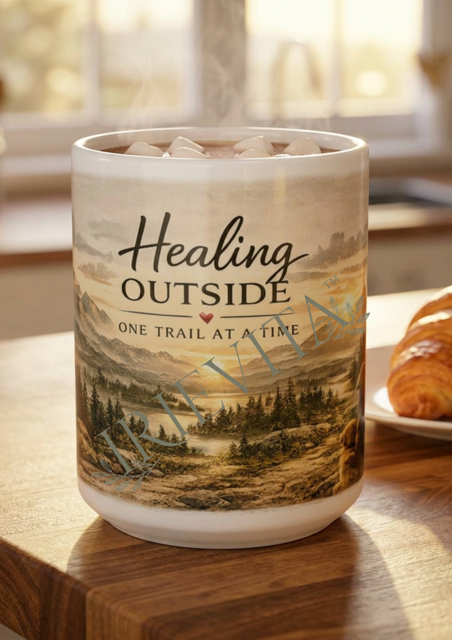 Healing Outside Mug, Hiking Dog Lover Gift, Cozy Nature Coffee Cup, Faith Inspired Tea Mug, Rainy Day Reading Mug, Outdoor Wellness