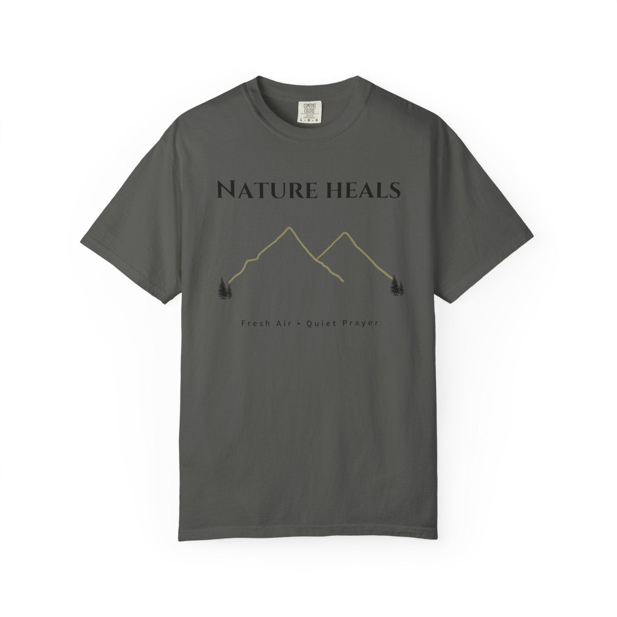 Nature Heals Mountain T-Shirt | Fresh Air Quiet Prayer Tee | Nature Lover Gift